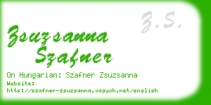 zsuzsanna szafner business card